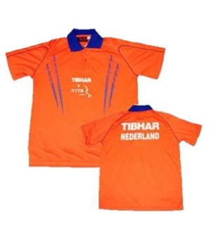 Tibhar Nederlands team heren shirt Star oranje