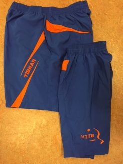 Nederlands Team Tafeltennisshort, model Orbit Blauw-0