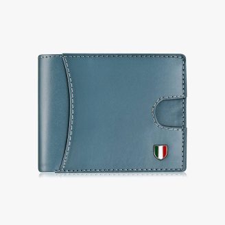 Faux Leather Casual Blue Wallet For Men